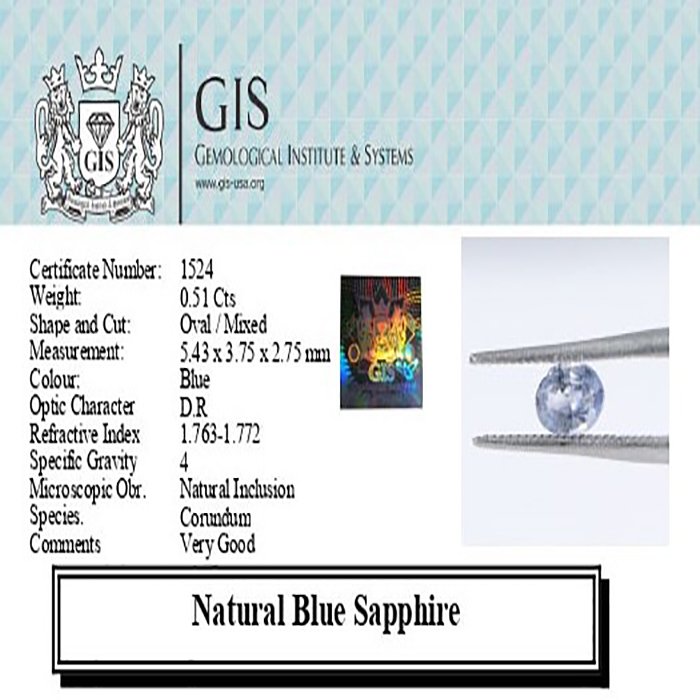 BSP12369 4 1 BLUE SAPPHIRE 0.51 Ct.