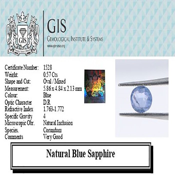 BSP12373 4 1 BLUE SAPPHIRE 0.57 Ct.