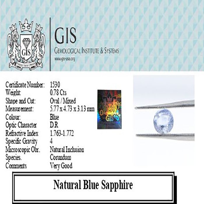 BSP12375 4 1 BLUE SAPPHIRE 0.78 Ct.