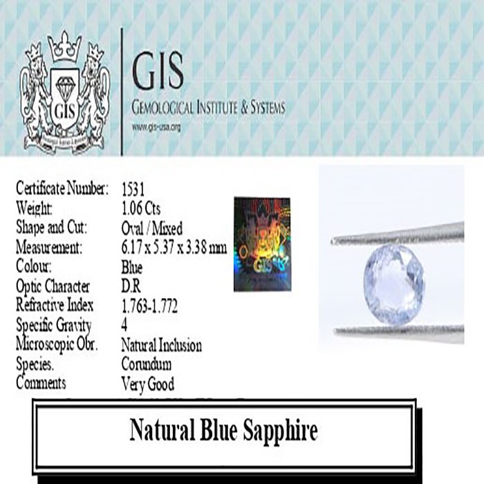 BSP12376 4 1 BLUE SAPPHIRE 1.06 Ct.
