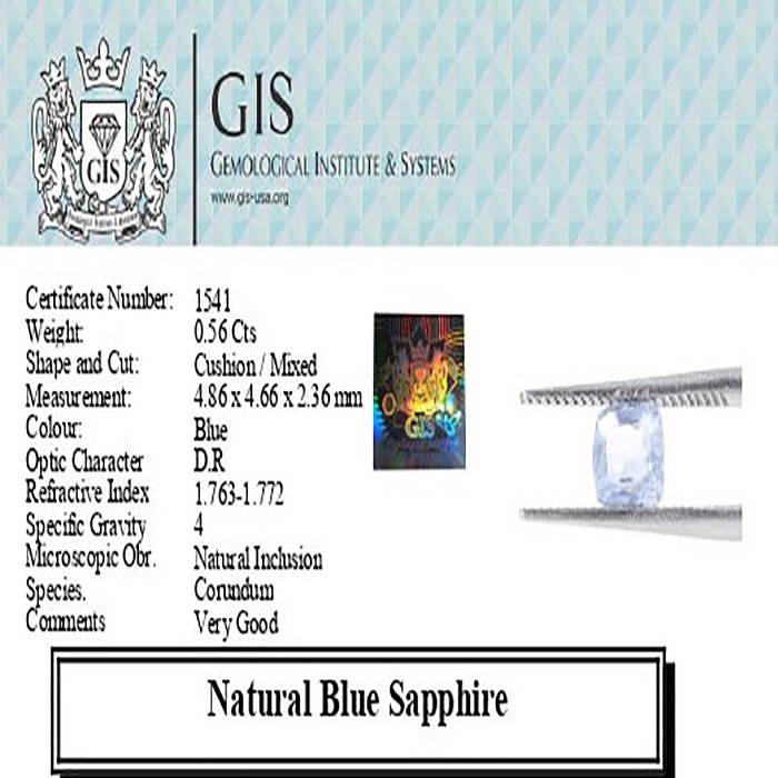 BSP12386 4 1 BLUE SAPPHIRE 0.56 Ct.