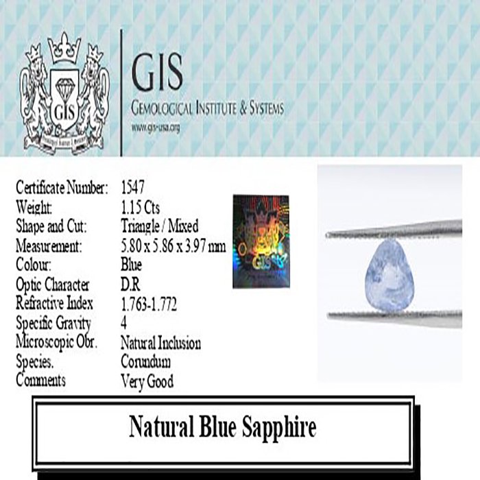 BSP12392 4 1 BLUE SAPPHIRE 1.15 Ct.