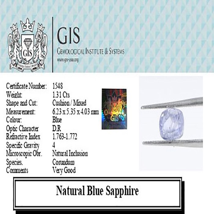 BSP12393 4 1 BLUE SAPPHIRE 1.31 Ct.