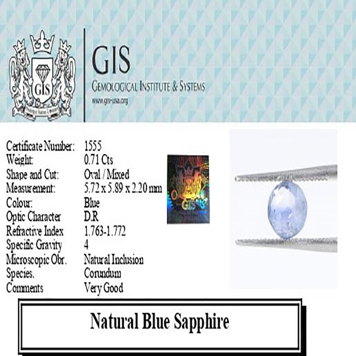 BSP12400 4 1 BLUE SAPPHIRE 0.71 Ct.