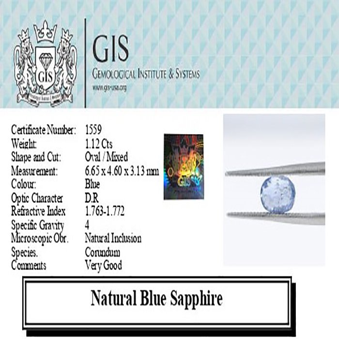 BSP12404 4 1 BLUE SAPPHIRE 1.12 Ct.