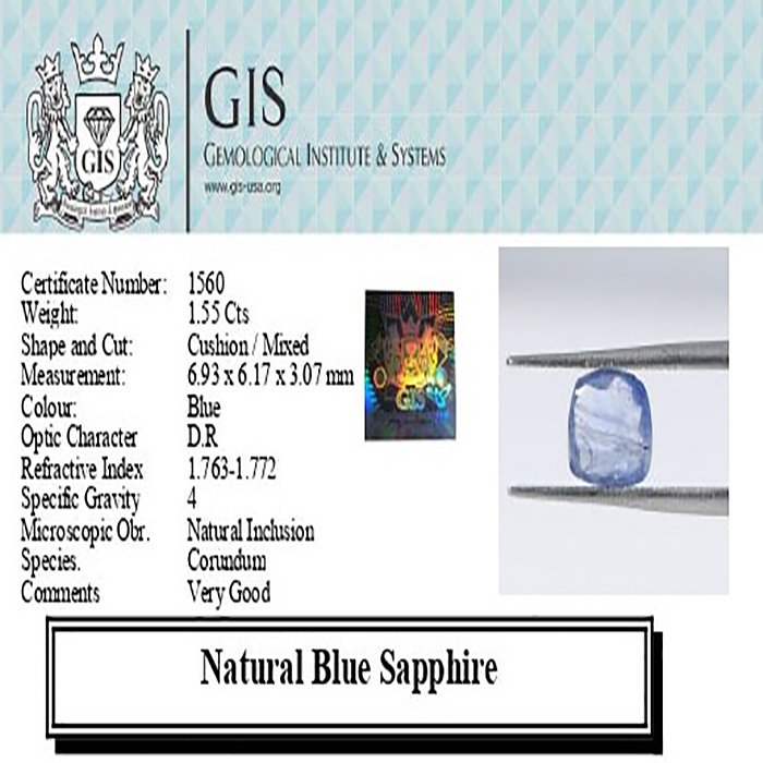 BSP12405 4 1 BLUE SAPPHIRE 1.55 Ct.