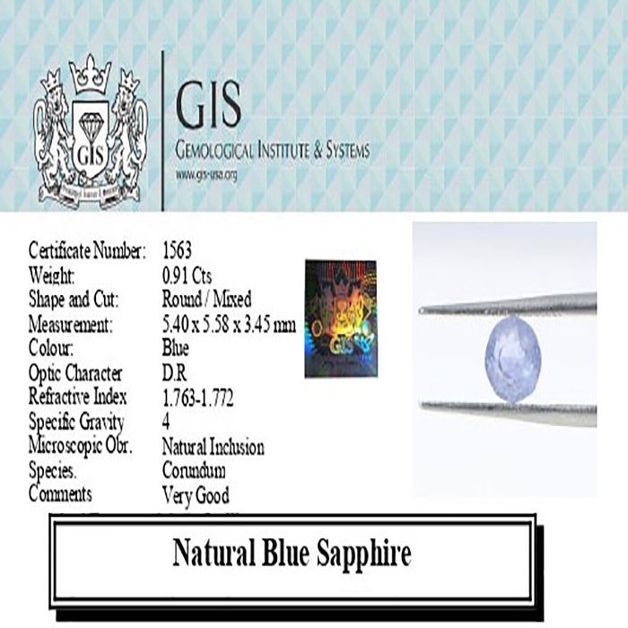 BSP12408 4 1 BLUE SAPPHIRE 0.91 Ct.
