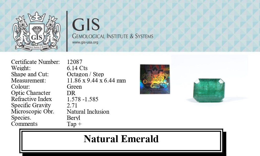 EMRD17990 4 1 EMERALD 6.14 Ct.