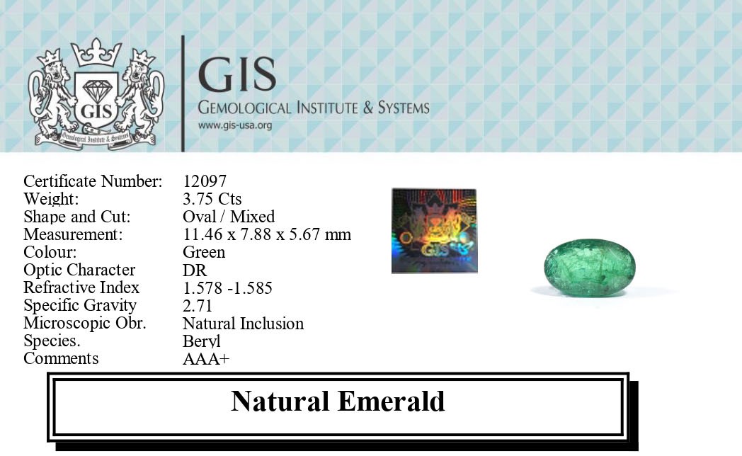 EMERALD 3.75 Ct.