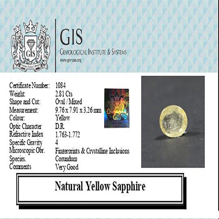 YSP11523 4 1 YELLOW SAPPHIRE 2.81 Ct.