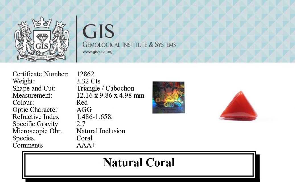 CORAL 3.32 Ct.