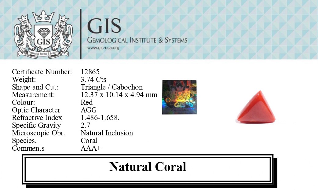 CORAL 3.74 Ct.