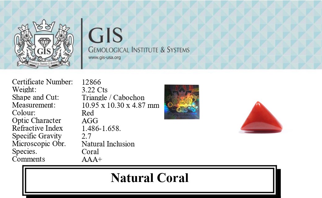 CORAL 3.22 Ct.
