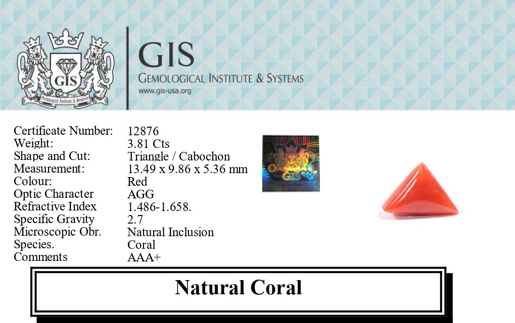 CORAL 3.81 Ct.