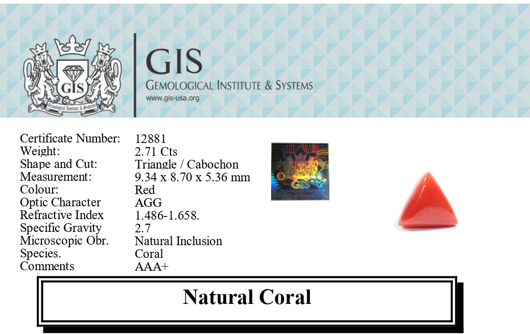 CORAL 2.71 Ct.