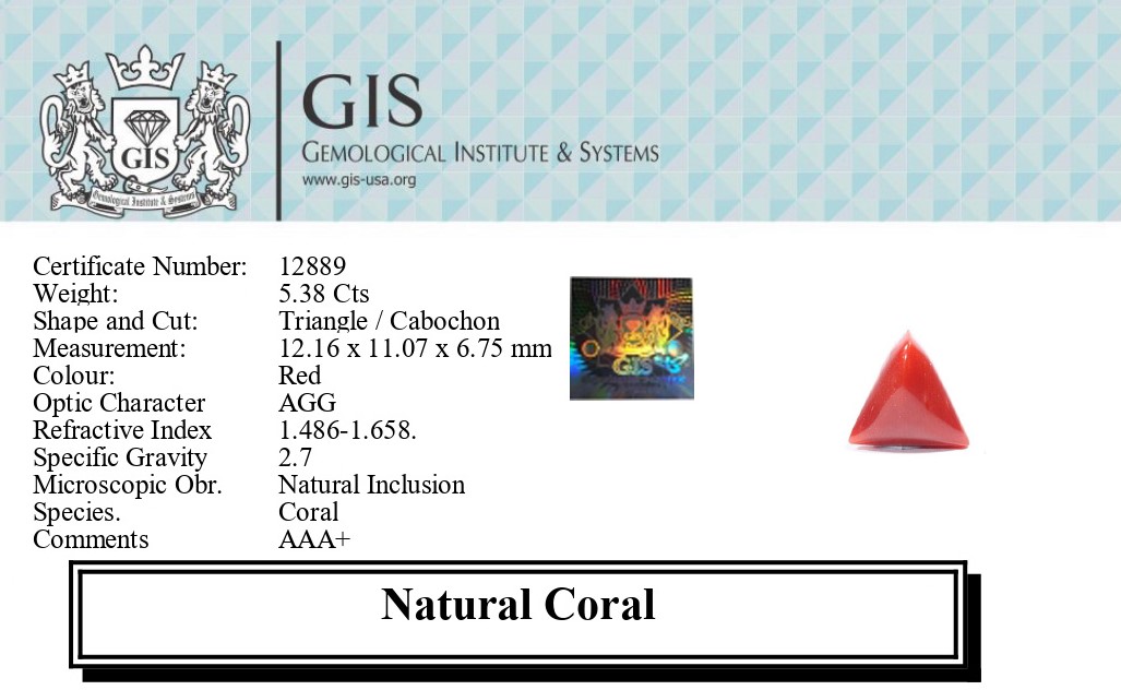 CORAL 5.38 Ct.