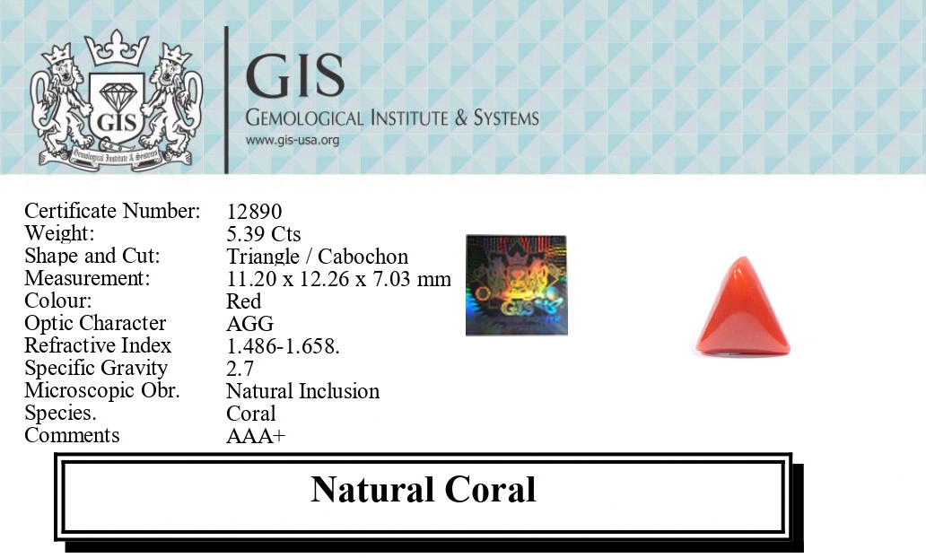 CORAL 5.39 Ct.