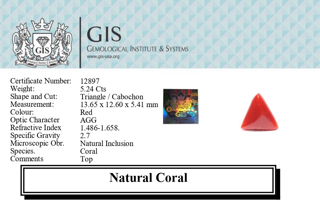 CORAL 5.24 Ct.
