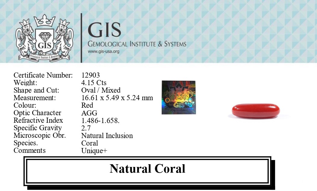 CORAL 4.15 Ct.