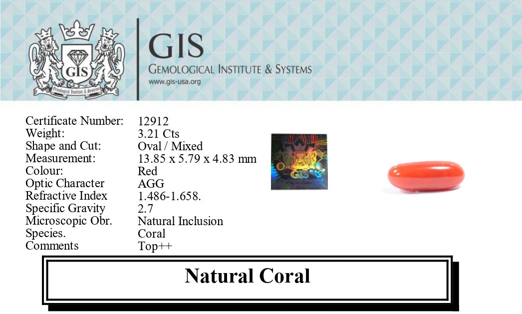 CORAL 3.21 Ct.