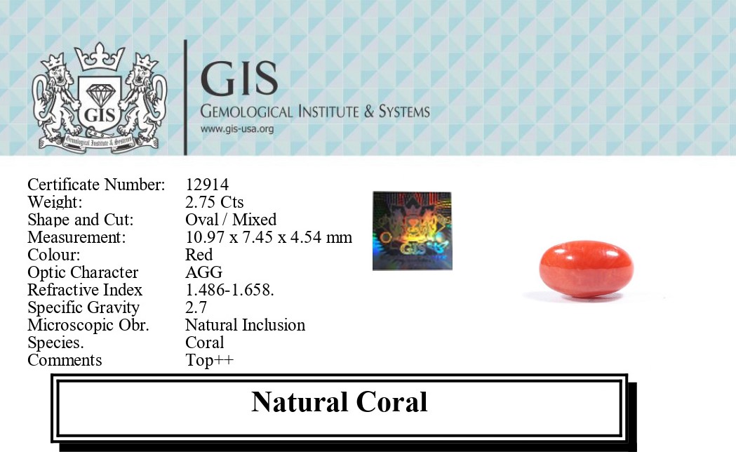 CORAL 2.75 Ct.