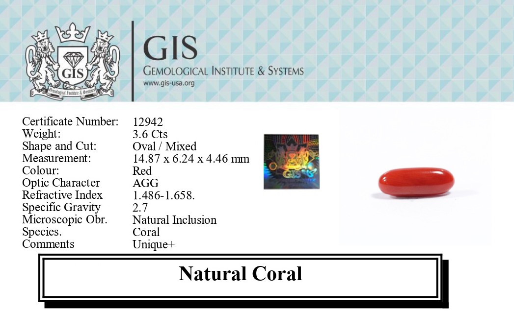 CORAL 3.6 Ct.