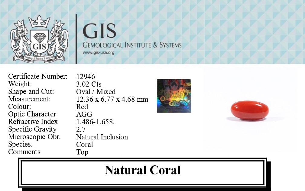 CORAL 3.02 Ct.