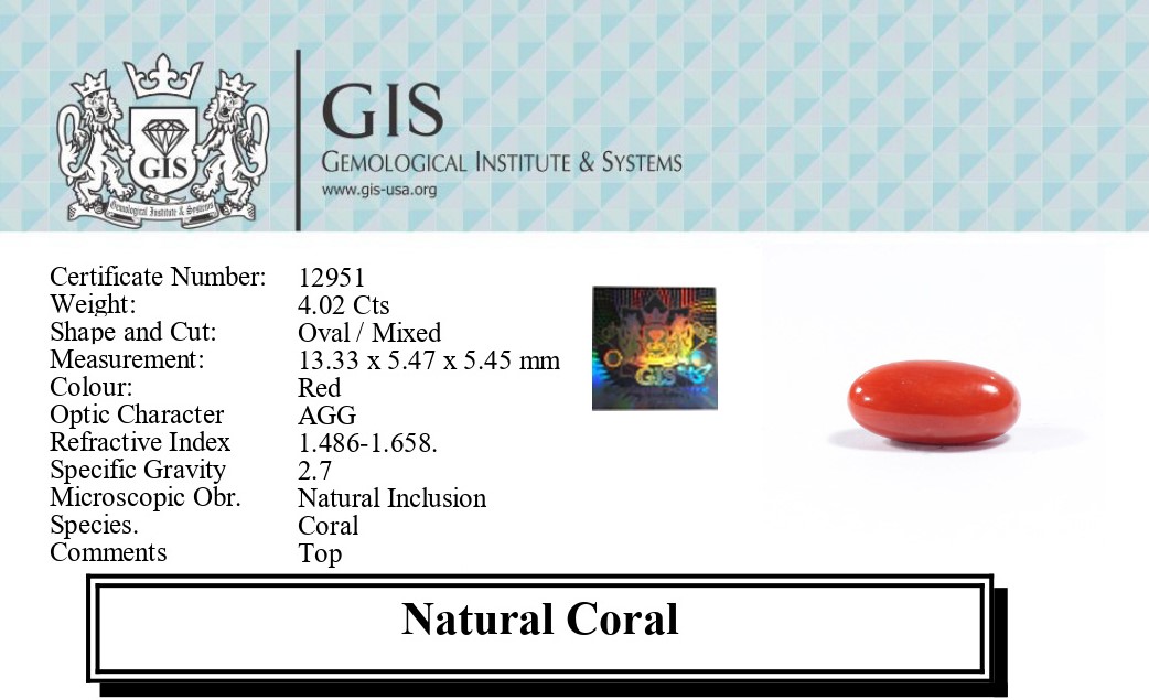 CORAL 4.02 Ct.