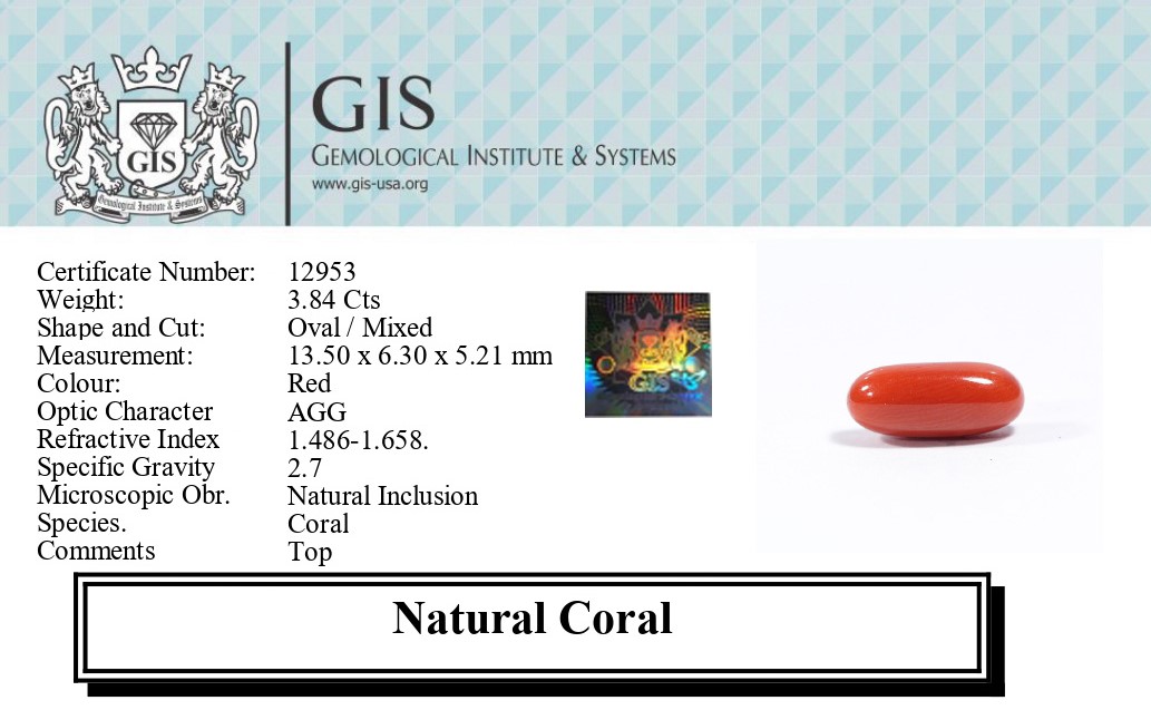 CORAL 3.84 Ct.