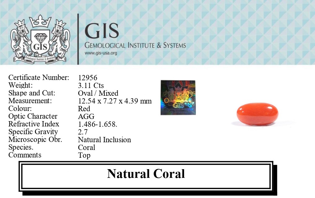 CORAL 3.11 Ct.