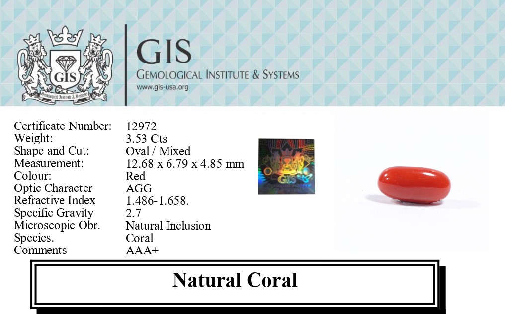 CORAL 3.53 Ct.