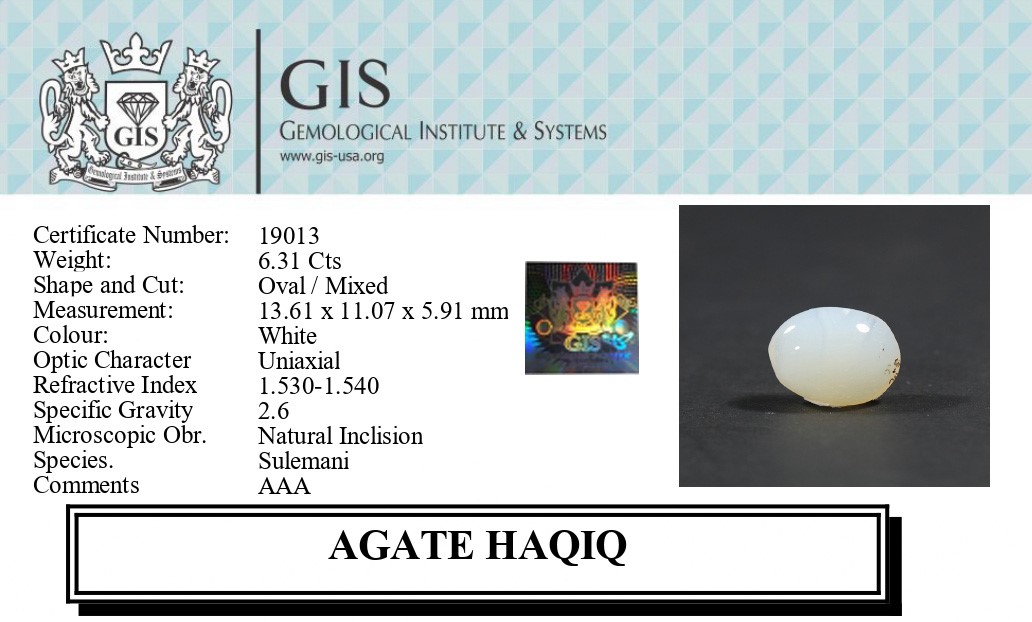 AGATE HAKIK 6.31 Ct.
