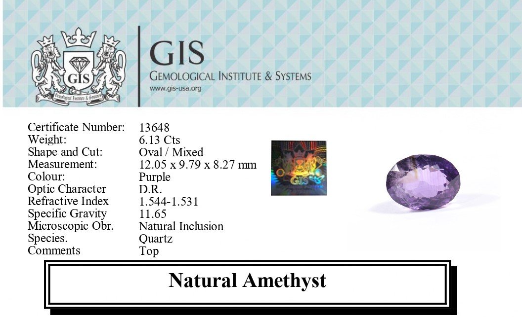 AME943 5 1 AMETHYST 6.13 Ct.