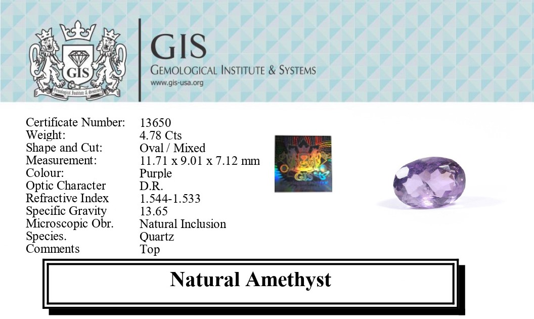 AME945 5 1 AMETHYST 4.78 Ct.