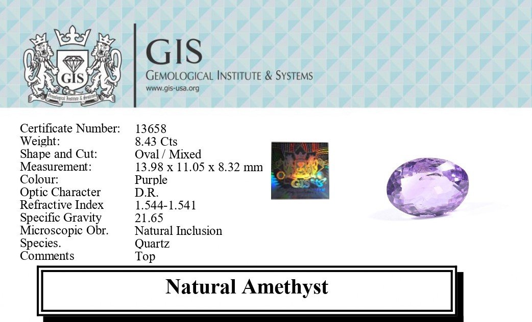 AMETHYST 8.43 Ct.