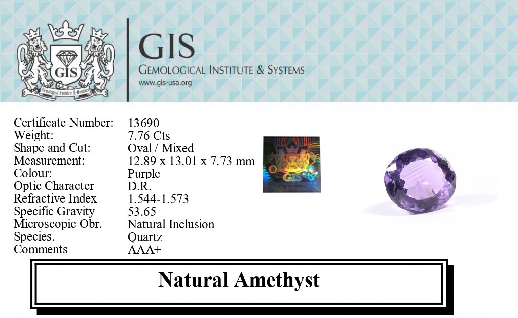 AMETHYST 7.76 Ct.