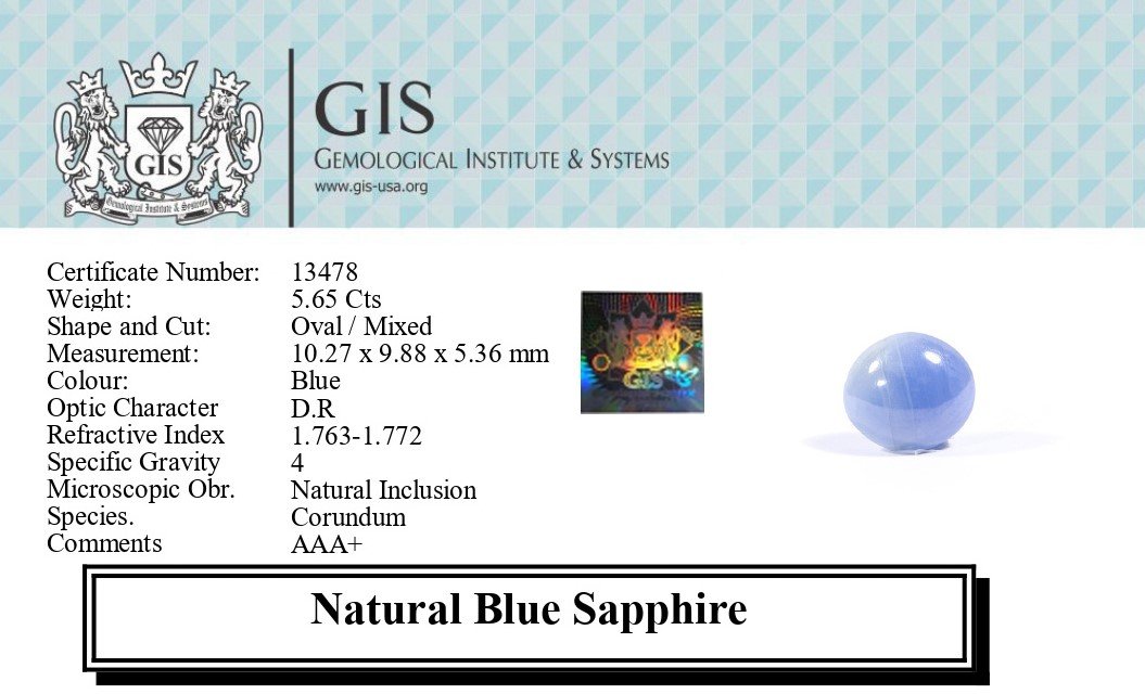BSP12743 5 1 BLUE SAPPHIRE 7.93 Ct.