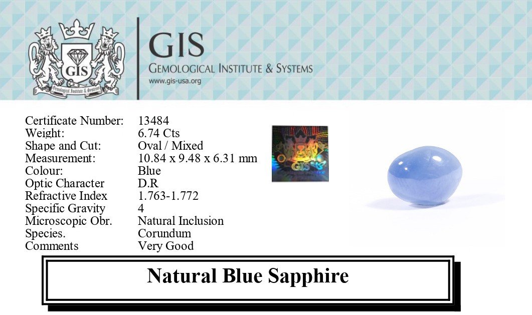 BSP12750 5 1 BLUE SAPPHIRE 6.74 Ct.