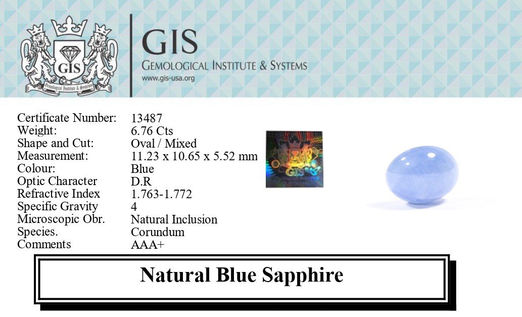 BSP12753 5 1 BLUE SAPPHIRE 6.76 Ct.