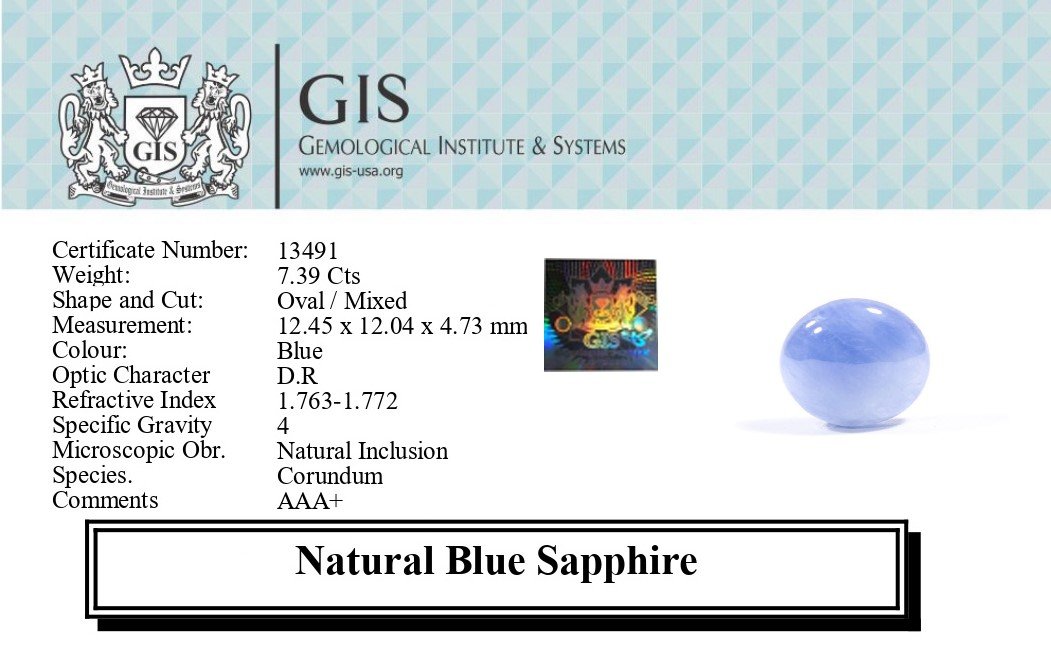 BSP12757 5 1 BLUE SAPPHIRE 7.39 Ct.
