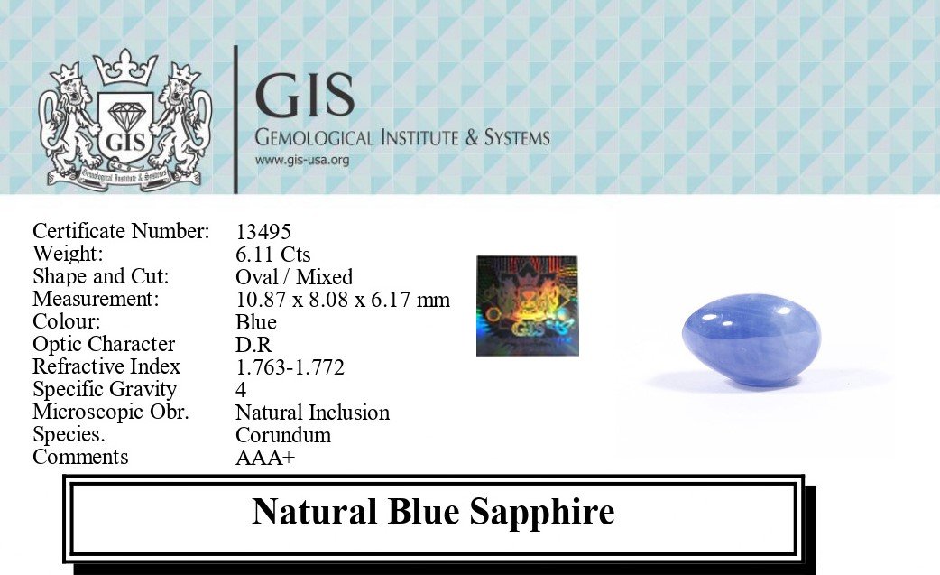 BSP12761 5 1 BLUE SAPPHIRE 6.11 Ct.