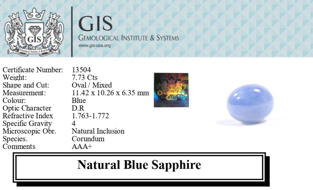 BSP12770 5 1 BLUE SAPPHIRE 7.73 Ct.