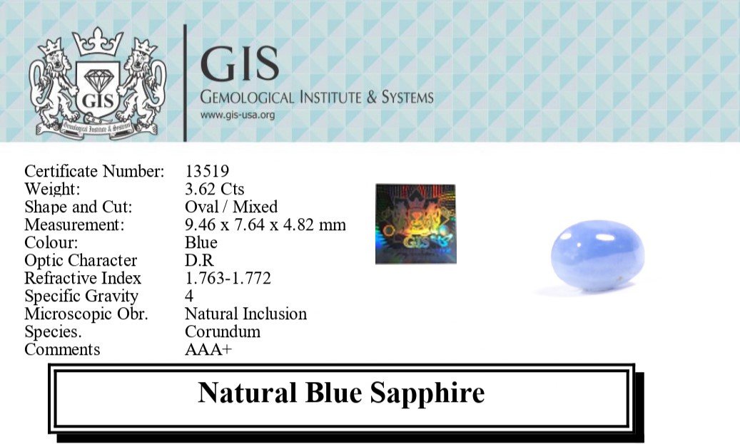BSP12785 5 1 BLUE SAPPHIRE 3.62 Ct.