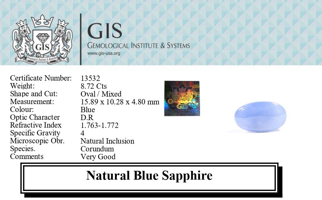 BSP12798 5 1 BLUE SAPPHIRE 8.72 Ct.