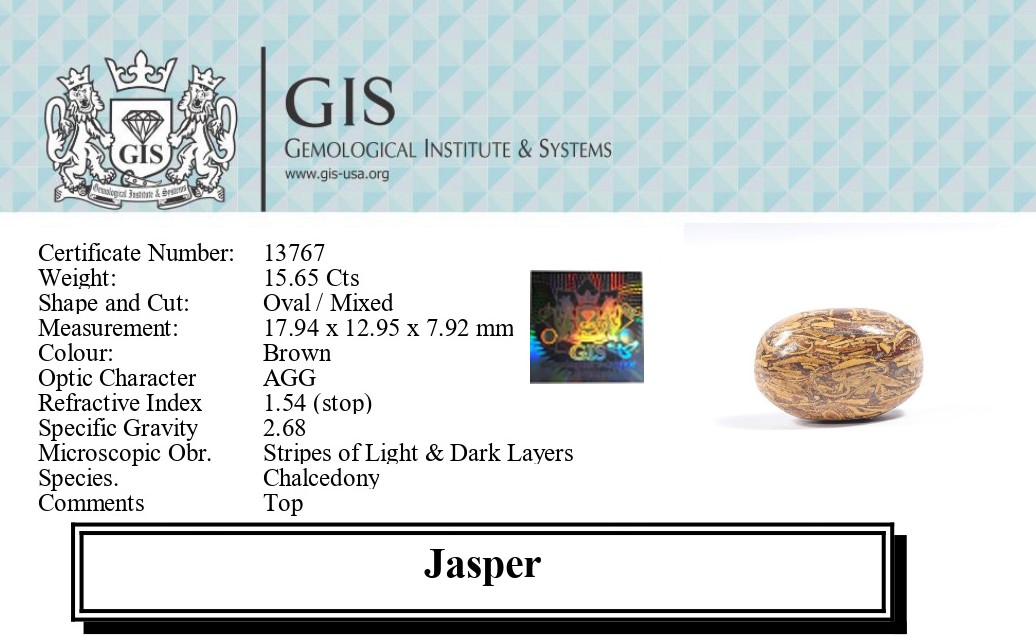 JASPER 15.65 Ct.