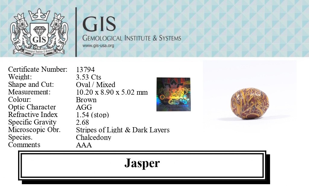 JASPER 3.53 Ct.