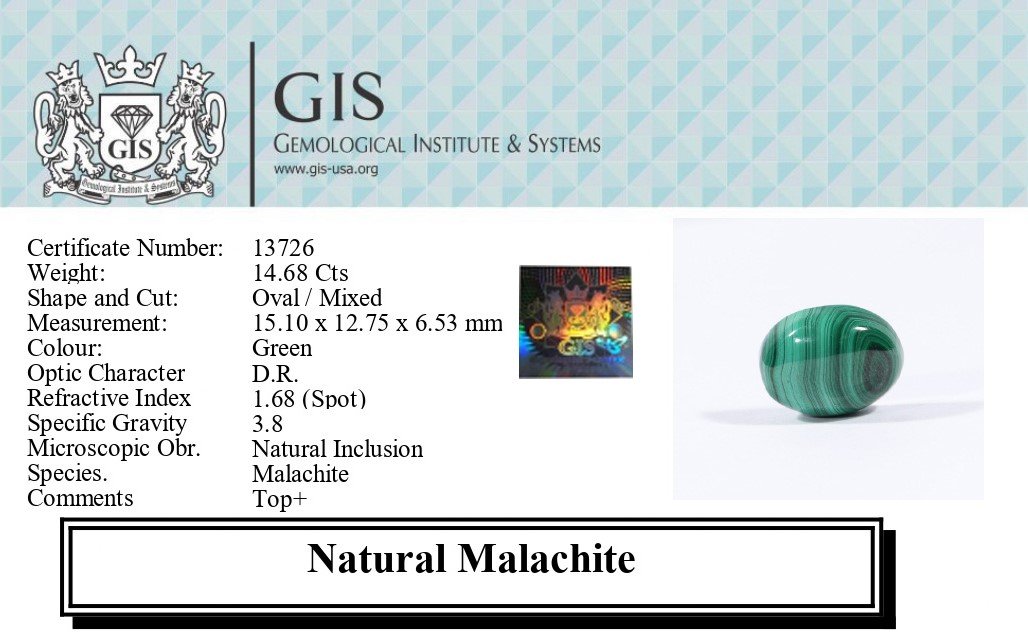 MC55 5 1 MELACHITE 14.68 Ct.