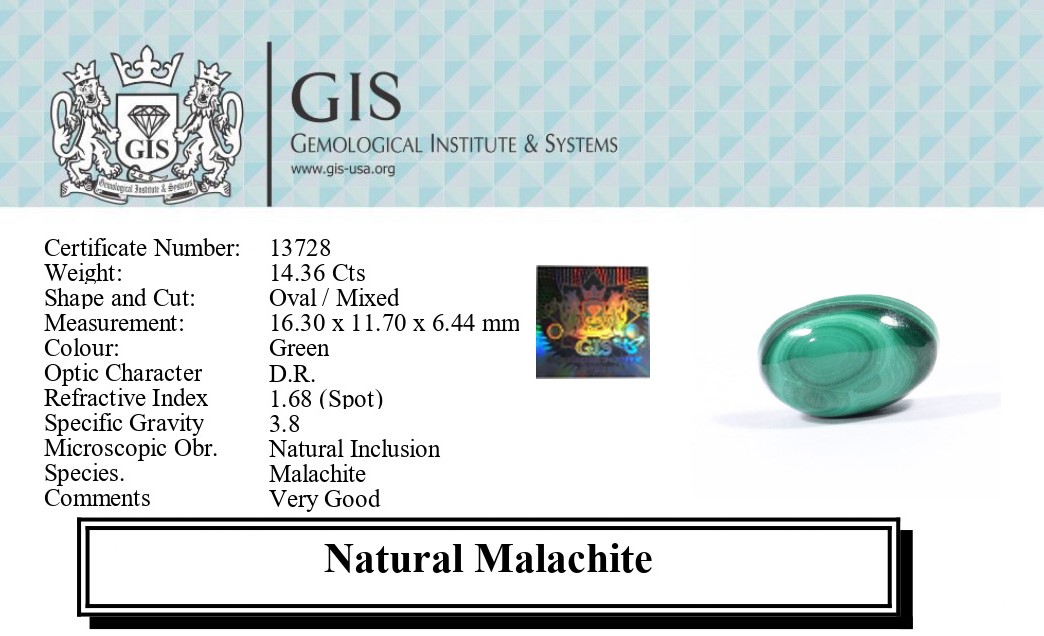 MC57 5 1 MELACHITE 14.36 Ct.