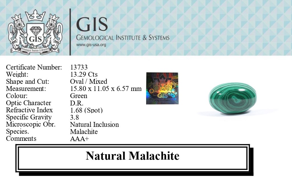 MELACHITE 13.29 Ct.