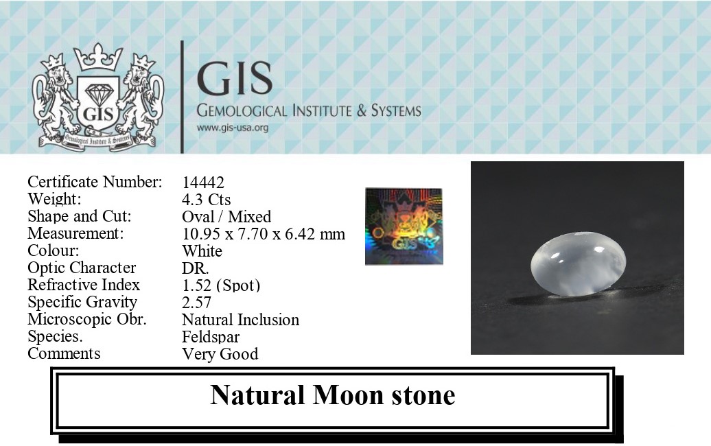 MOONSTONE 4.3 Ct.